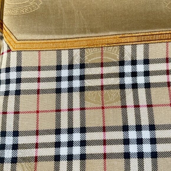 Vintage Burberry Mini Scarf – Nova Check with Equestrian Knight Design (EKD) - Picture 9 of 13